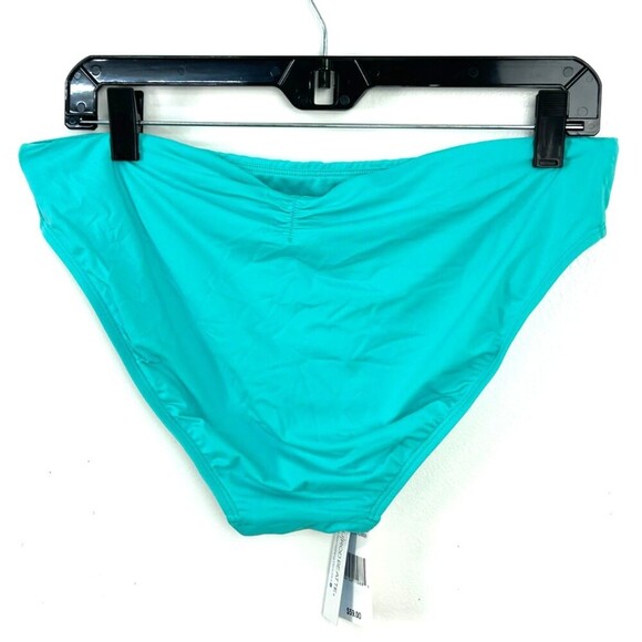 New Bleu Rod Beattie Women Sz 10 Blue Green Ruched Back Swimsuit Bikini Bottoms - Picture 7 of 12